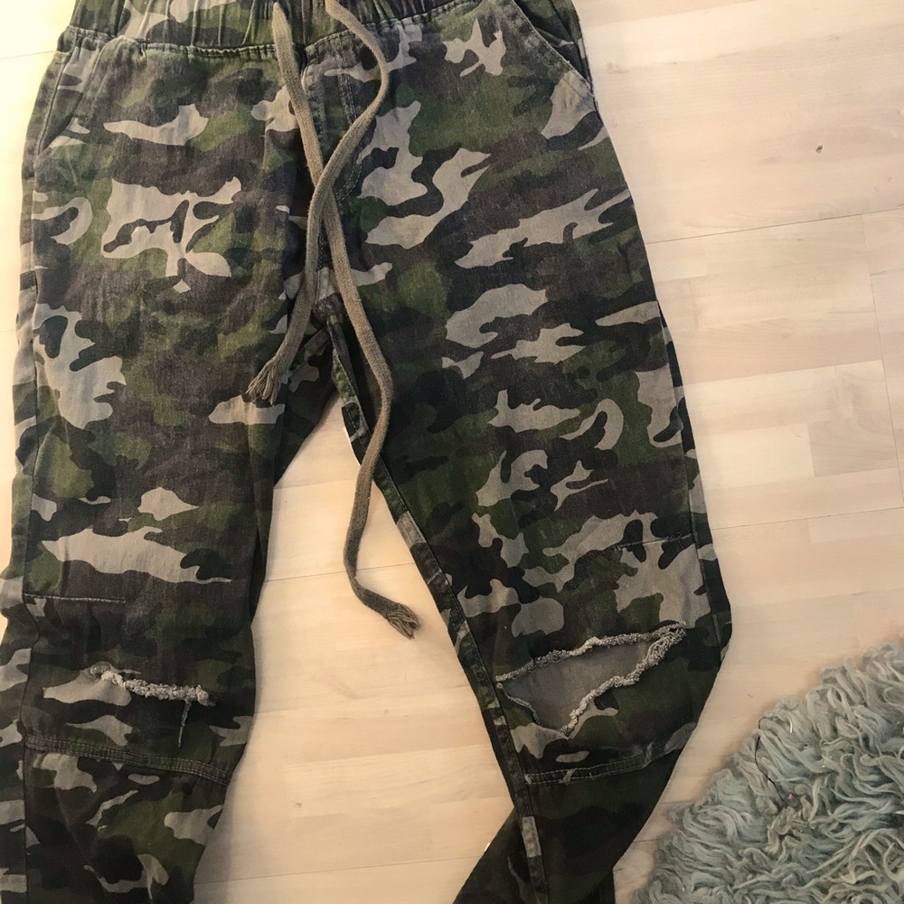 Cargo pants , unisex , green / brown , fashion